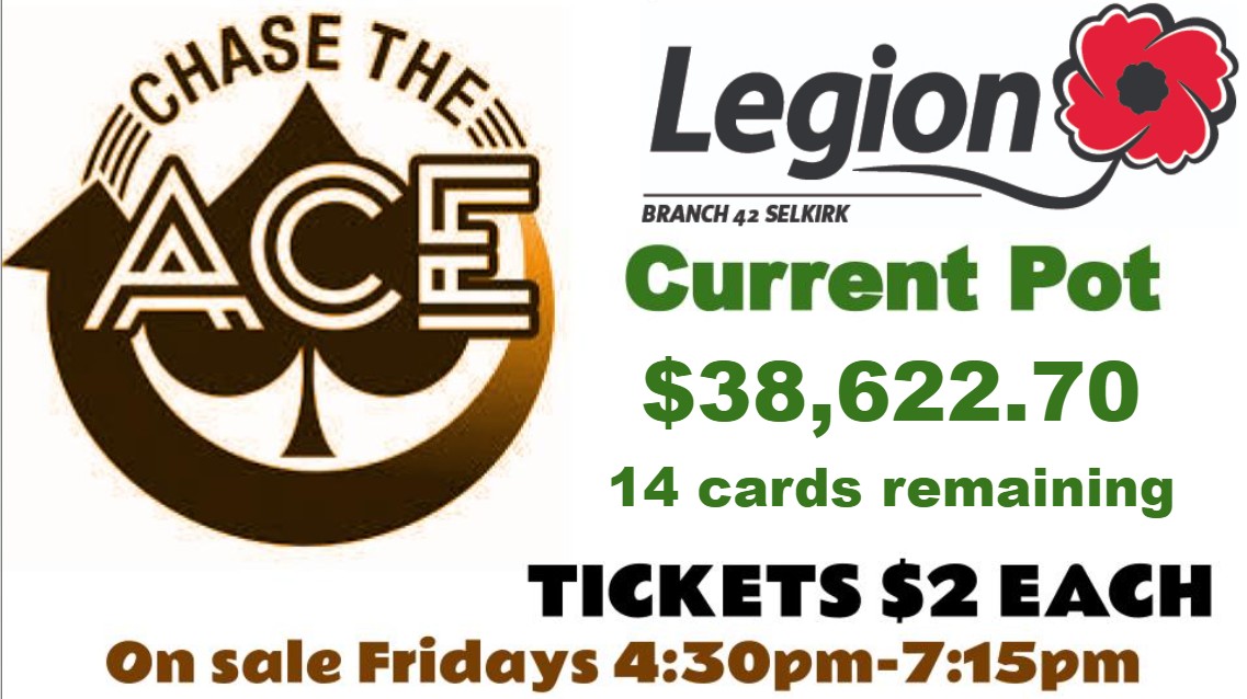 Starting pot for Friday April 24. Classic Embers takes the stage at 7:30pm